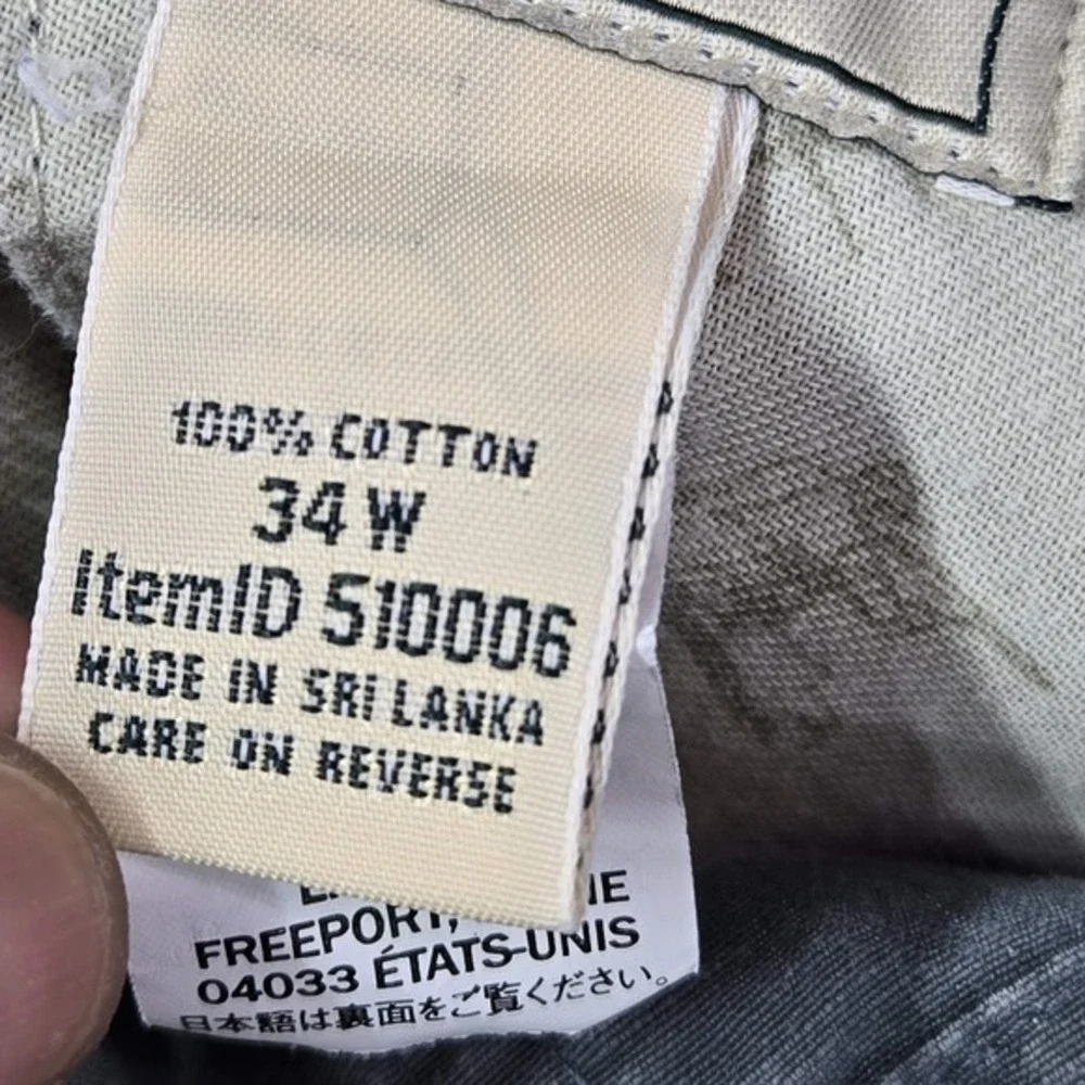 L.L. Bean Men Shorts 34 Green Cotton Mid Rise‎ Pockets Cotton 9